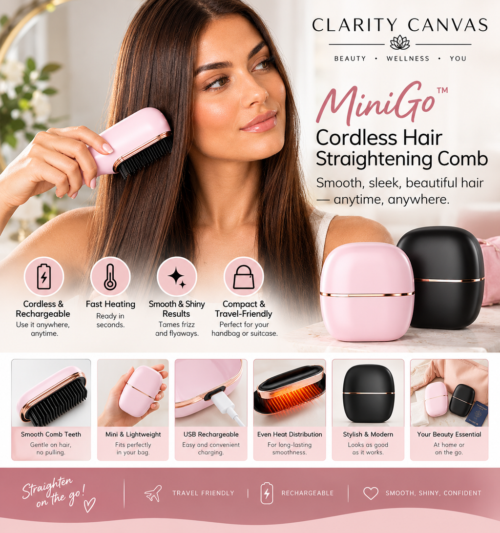 Clarity Canvas MiniGo™ Cordless Hair Straightening Comb